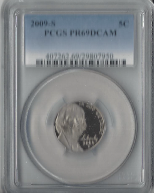 2009-S Jefferson Nickel PCGS PR69 DCAM