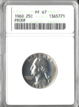 1960 Quarter ANACS PF 67