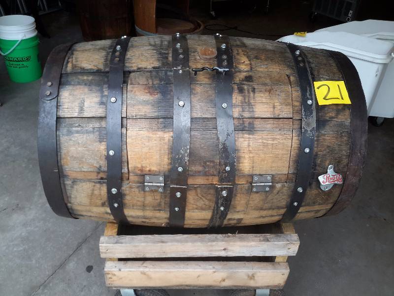 Beverage Cooler Barrel on Cart