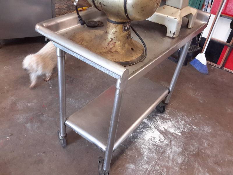 Stainless Steel Table with Shelf..