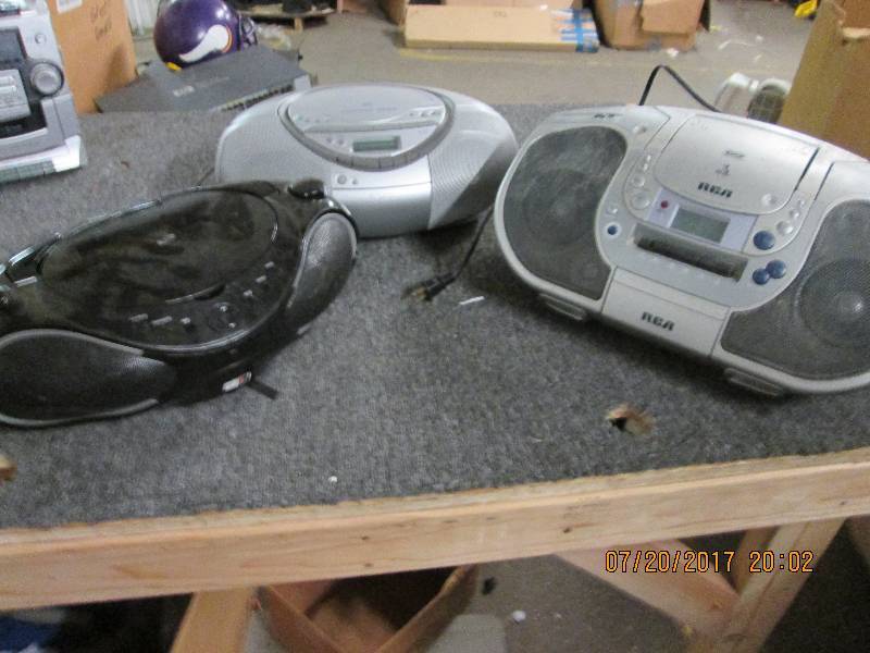 lot 231 image: 3 portable radios all power on and ...