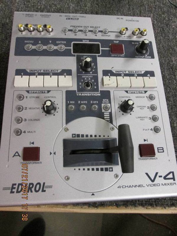 lot 238 image: edirol v-4 4-channel video mixer un...