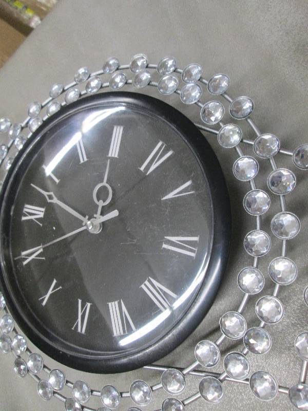 lot 254 image: Jeweled Watch Clock open box, light...
