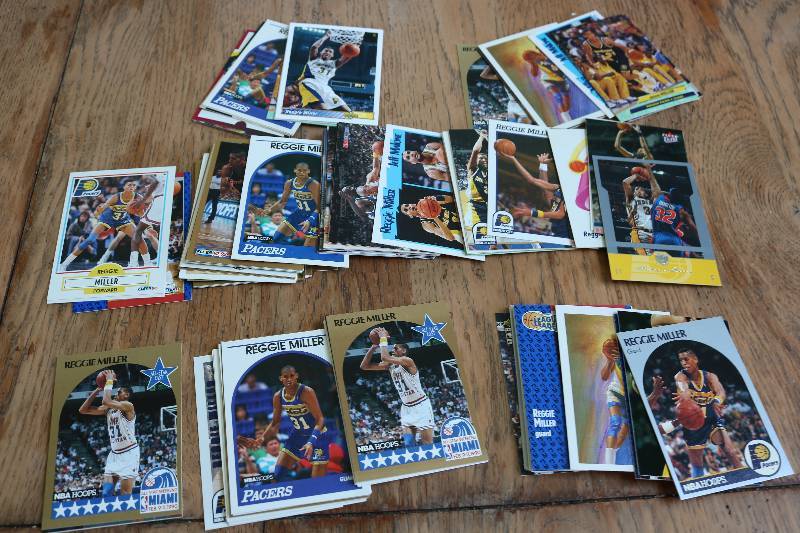lot 131 image: 100 Reggie Miller cards...
