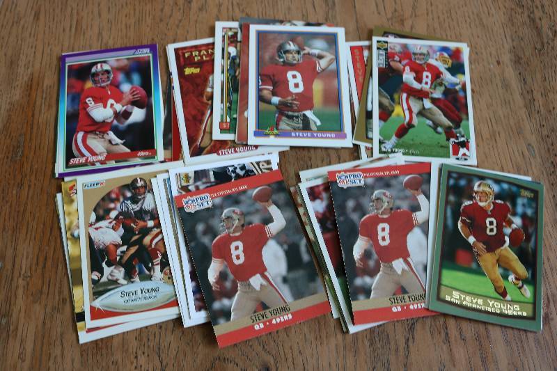 lot 138 image: 50 steve Young cards...