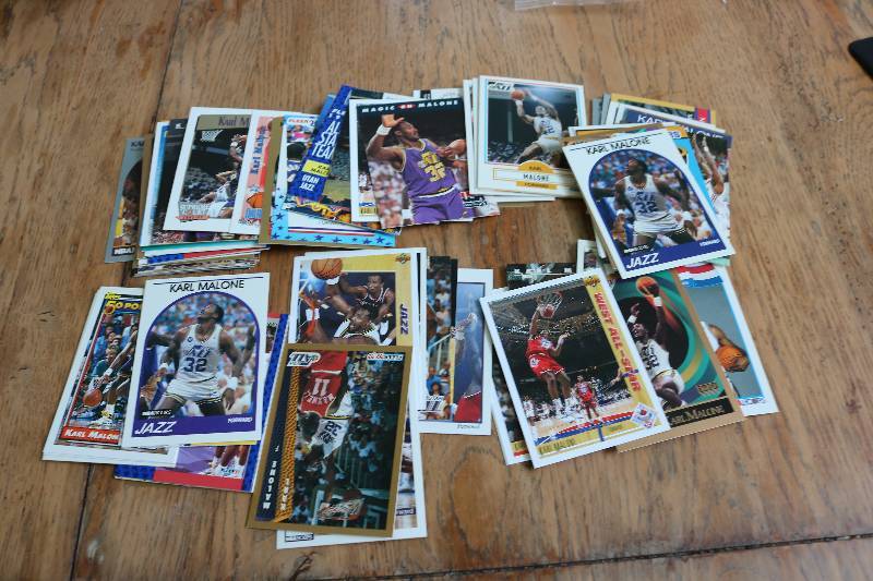 lot 168 image: 100 Karl malone cards...