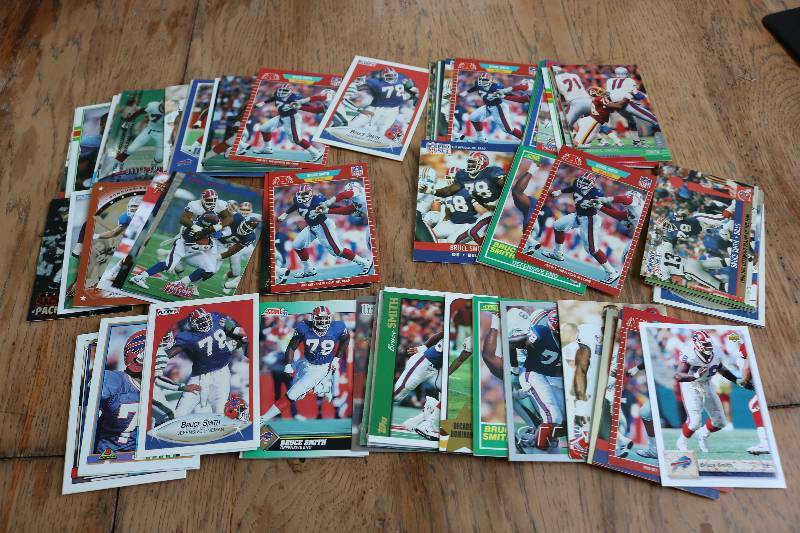 lot 172 image: 100 Bruce Smith cards...