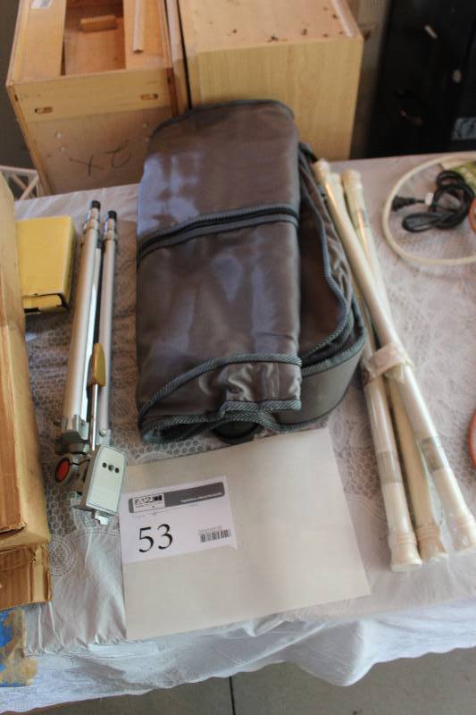 lot 53 image: Tripod, Suit Carry Case, Plastic Rods