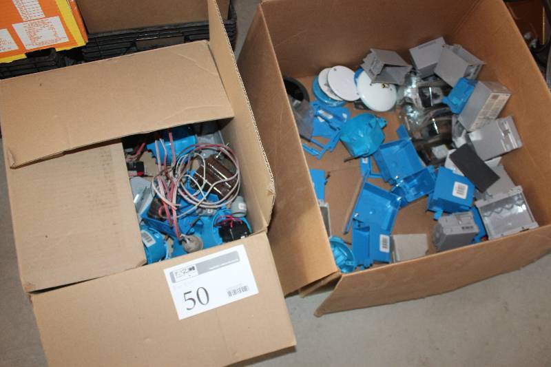 lot 50 image: Electrical Supplies - Switch Boxes, And More
