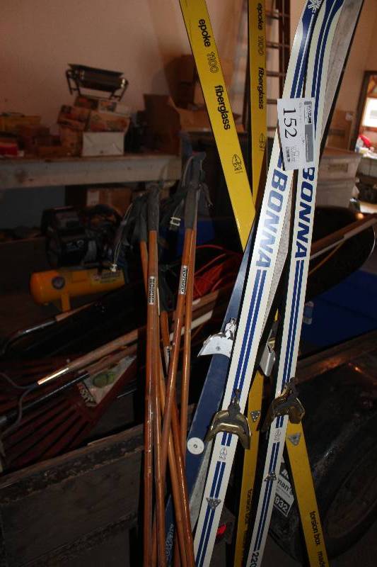 lot 152 image: Snow Ski Equipment Includes 3-Sets of Skis,Poles Epoke 1100, Bonna, Trak