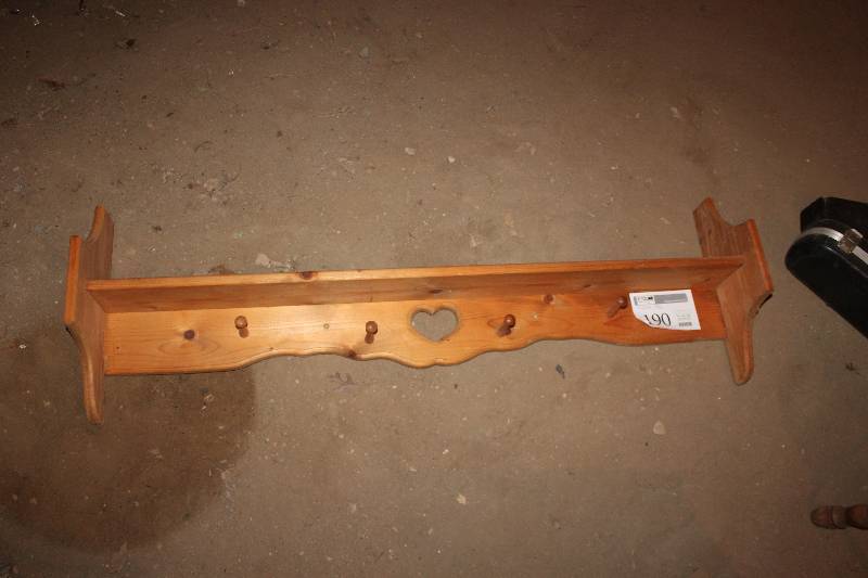 lot 190 image: Wall Mount Wood Shelf