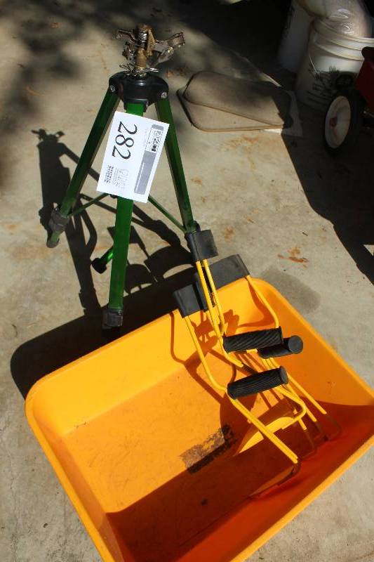 lot 282 image: Lawn Care Equipment Includes Spreaders, Sprinklers, And More