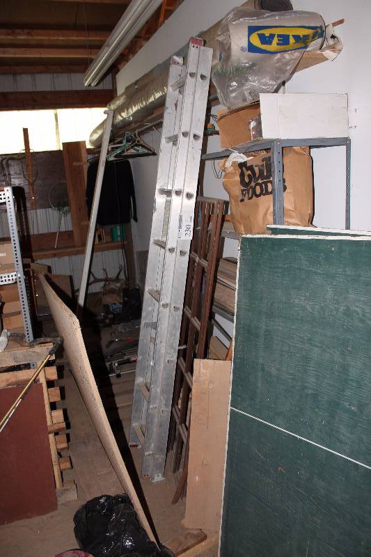 lot 230 image: Werner Saf-T-Master 16ft. Household Type III 200 lbs. Aluminum Ladder