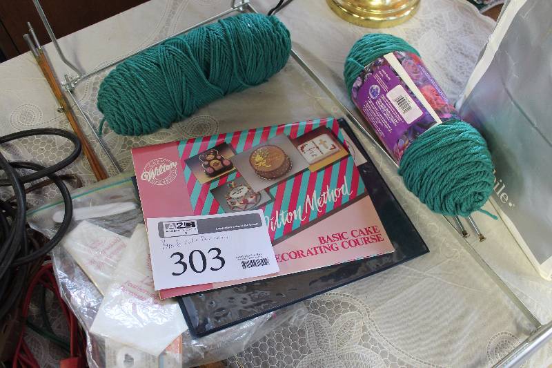 lot 303 image: Yarn, Cake Decoration Supplies