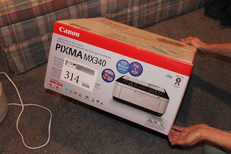 lot 314 image: Canon Pixma MX340 Inkjet Office All-in-One Printer