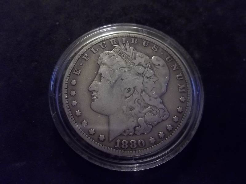 1880 CC  Reverse 1878 Morgan Silver Dollar (Very High Value Fine $160.00) Wholesale Grey Sheets Value