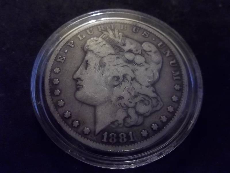 1881 CC  Morgan Silver Dollar (Very High Value- Fine $310.00 Wholesale Grey Sheets)