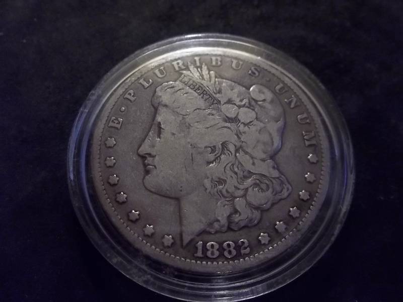 1882 CC  Morgan Silver Dollar ( High Value- Fine $85.00 Wholesale Grey Sheets)