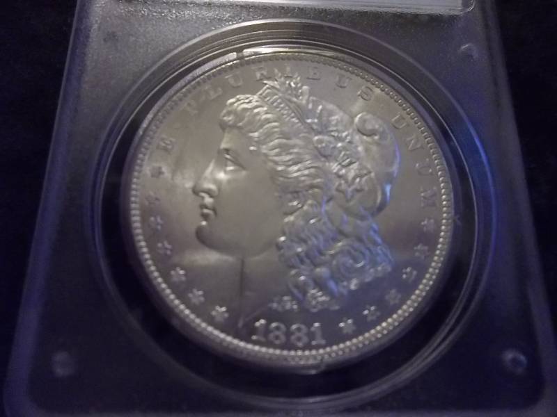 1881 S Morgan Silver Dollar Very High Grade MS 64 PCGS.