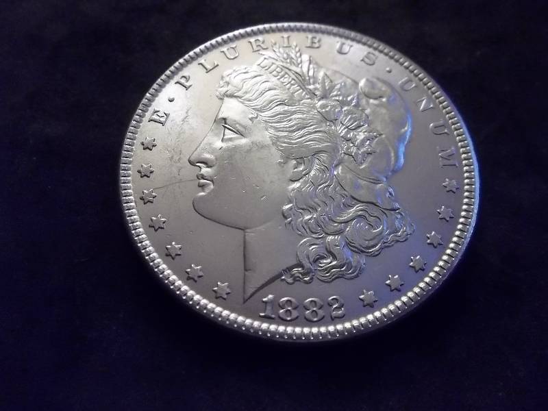 1882  Morgan Silver Dollar High Grade MS  (In MS63 $95.00) Perfect Detail Flawless