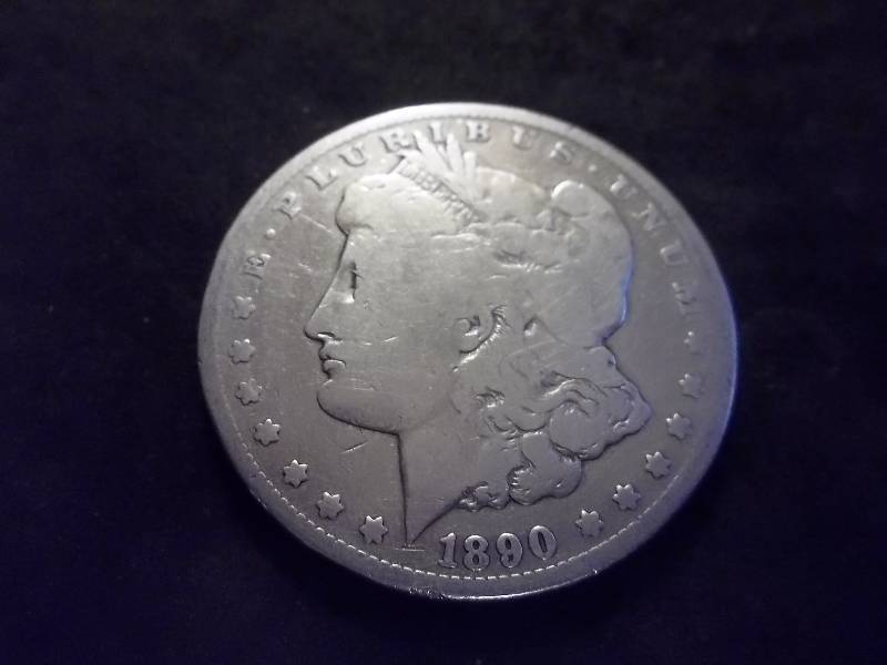1890 CC  Morgan Silver Dollar ( High Value- Fine$90.00 Wholesale Grey Sheets)
