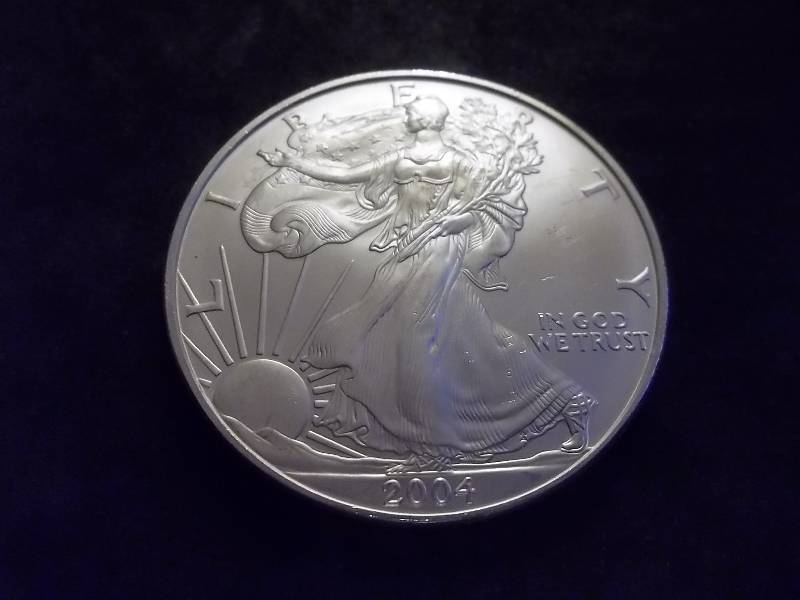 2004 US Silver Eagle 1 Oz. Pure Silver 99.9 Fine Unc