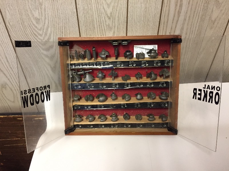 lot 7 image: Router Bit Set - Professional Woodworker in Case