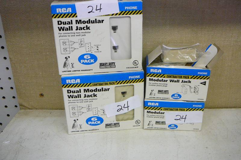 lot 24 image: Dual Modular wall Jack