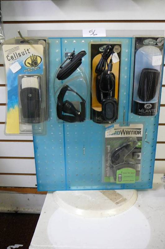 lot 56 image: Cellphone Accessories & Rack