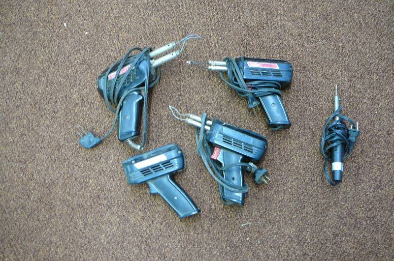 lot 129 image: Lot of Dual Heat Soldering Guns