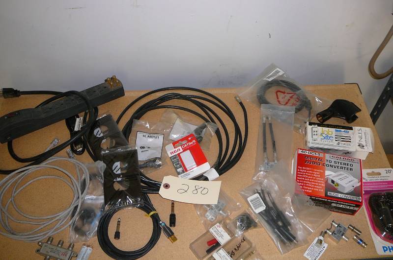 lot 276 image: Lot of Coax Cables, Splitters, Converters