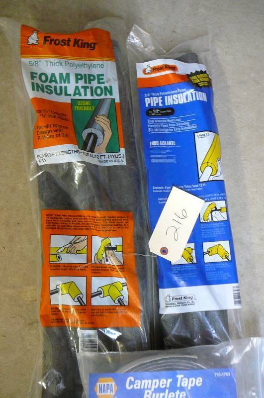 lot 216 image: Foam pipe insulation