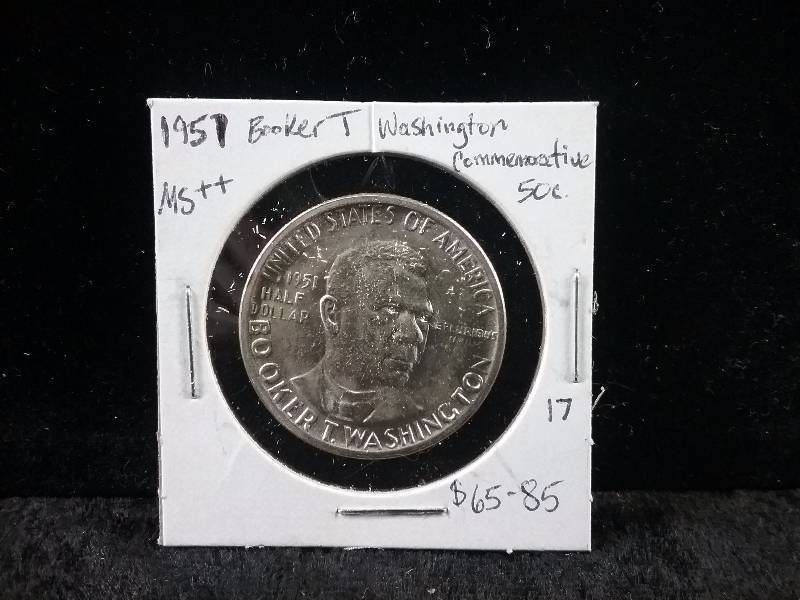 1951 MS Booker T Washington Memorial Half Dollar, Gorgeous coin, great details (Redbook value $65-$85)