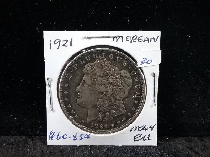 1921 morgan silver dollar dark shops toning