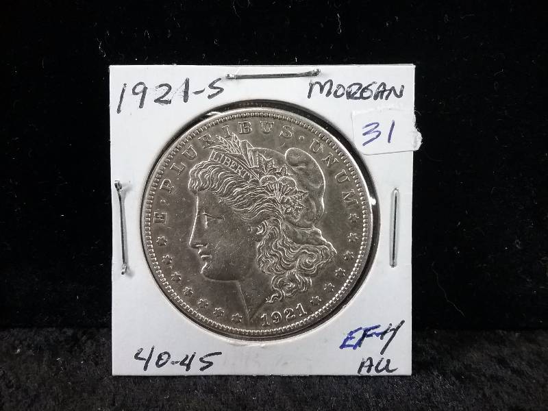 1921-S EFAU Morgan Silver Dollar, Gorgeous coin, (Redbook value $35-$50)