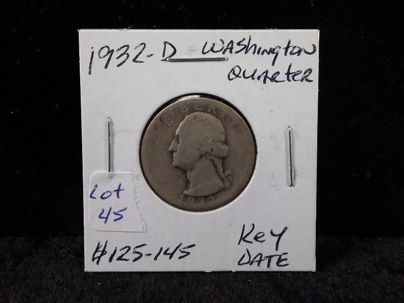 1932-D Key Date Washington Quarter (Redbook value $175-$190)