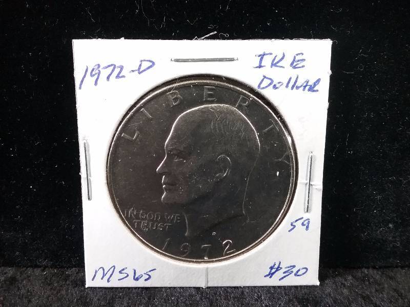1972D MS65 BU Eisenhower Dollar (Redbook value $30)