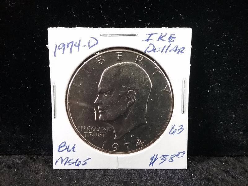 1974D MS65 BU Eisenhower Dollar (Redbook value $38)