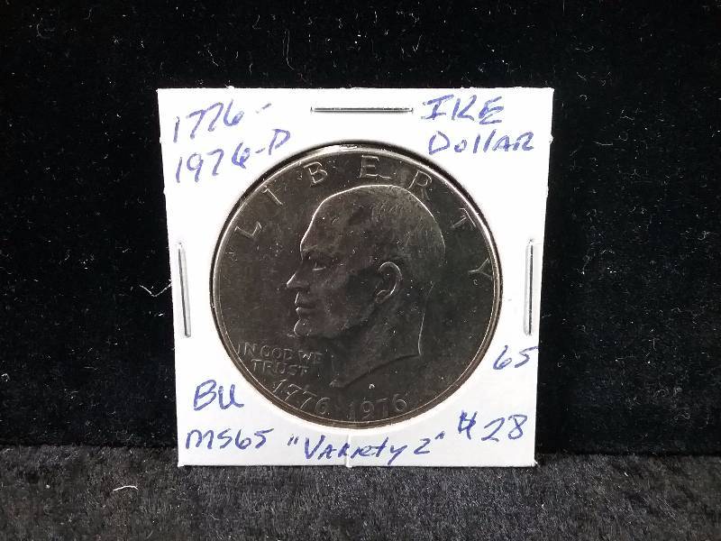 1776-1976D MS65 BU Variety 2 Eisenhower Dollar (Redbook value $28)