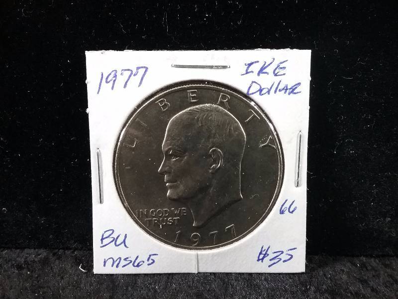 1977 MS65 BU Eisenhower Dollar, (Redbook value $35)