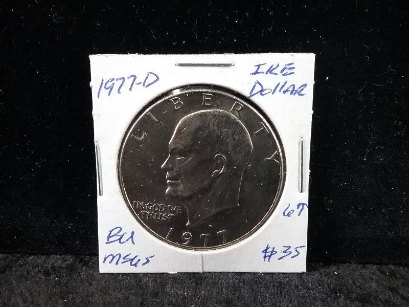 1977D MS65 BU Eisenhower Dollar, (Redbook value $35)