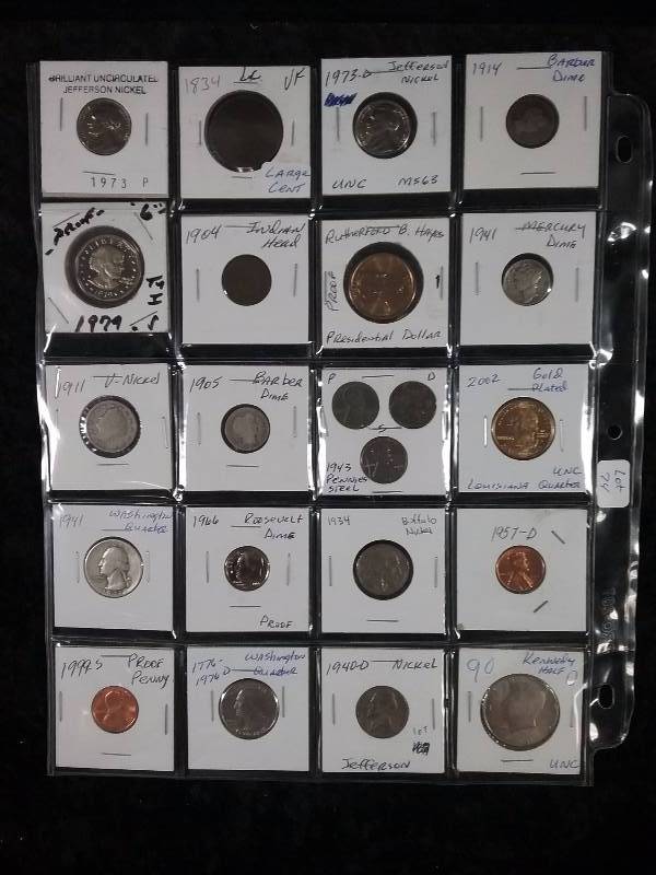 Sleeve of 20 Misc Coins - Great mix of coins