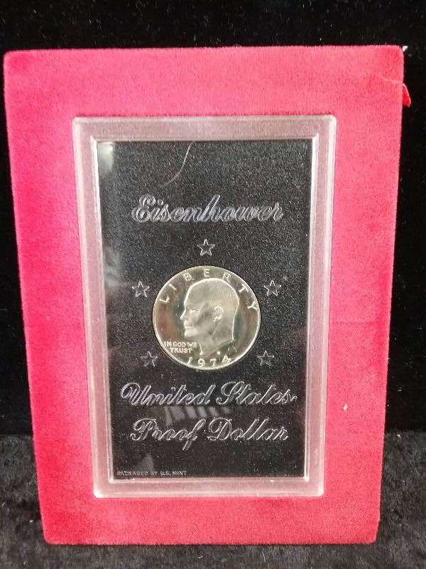 1974S US Proof Eisenhower Silver Dollar