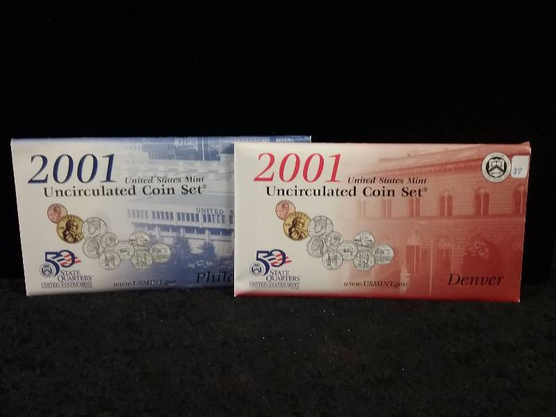 2001 P&D Uncirculated Coin Set