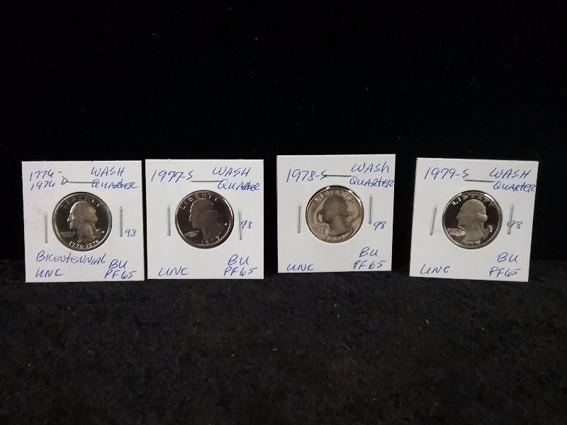 1776-1976S, 1977S, 1978S, 1979S, BU UNC MS65 Washington Quarters, Gorgeous coins