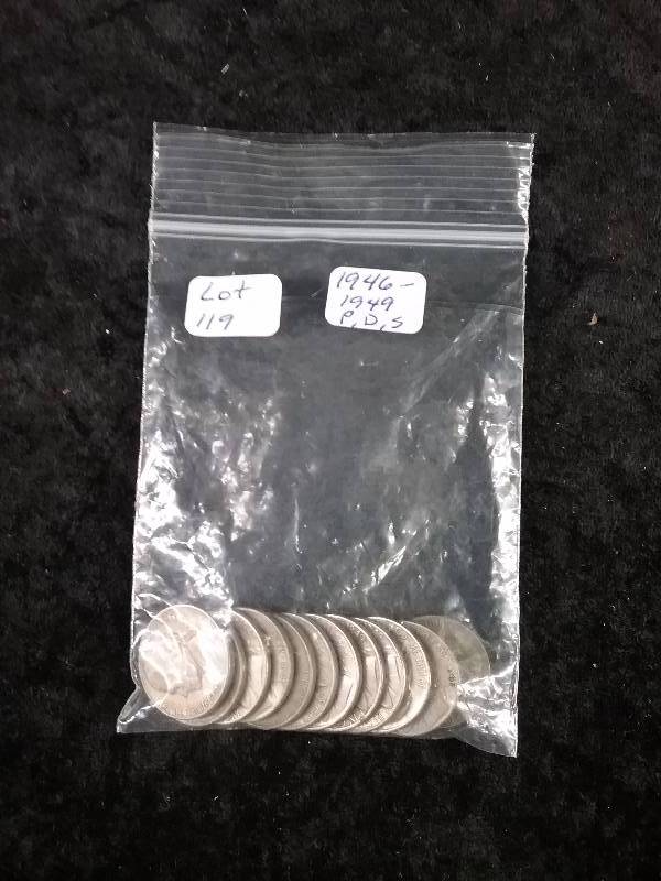 1946P,D,S to 1949P,D,S Jefferson Nickels