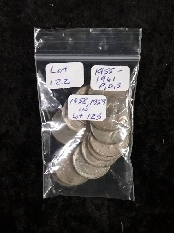 1955-1961 P,D,S Jefferson Nickels