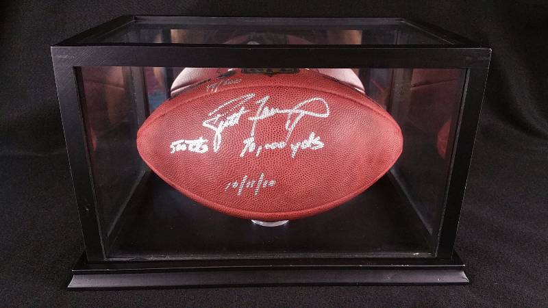 lot 6 image: Very Rare Brett Favre 500 TD 70k Yards Autographed Football