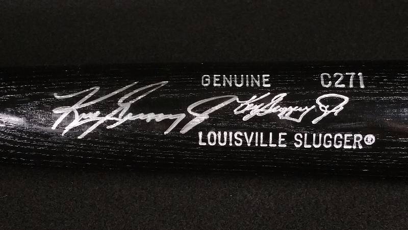 lot 12 image: Ken Griffey Jr Autographed Game Style Baseball Bat