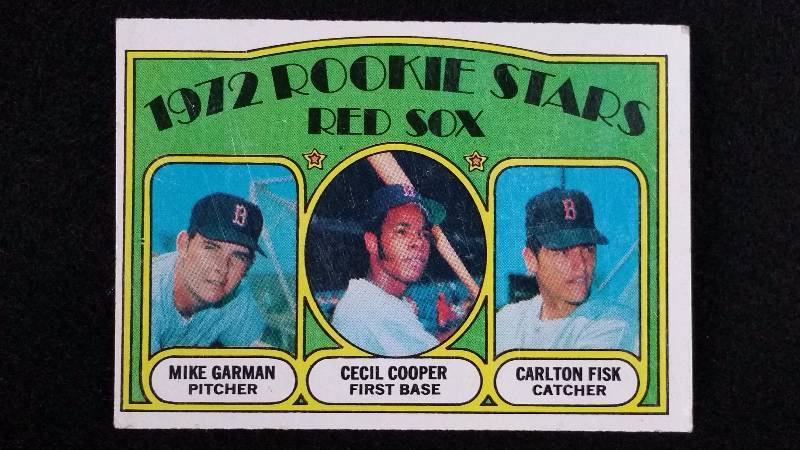 lot 44 image: 1972 Carlton Fisk Topps Rookie Card